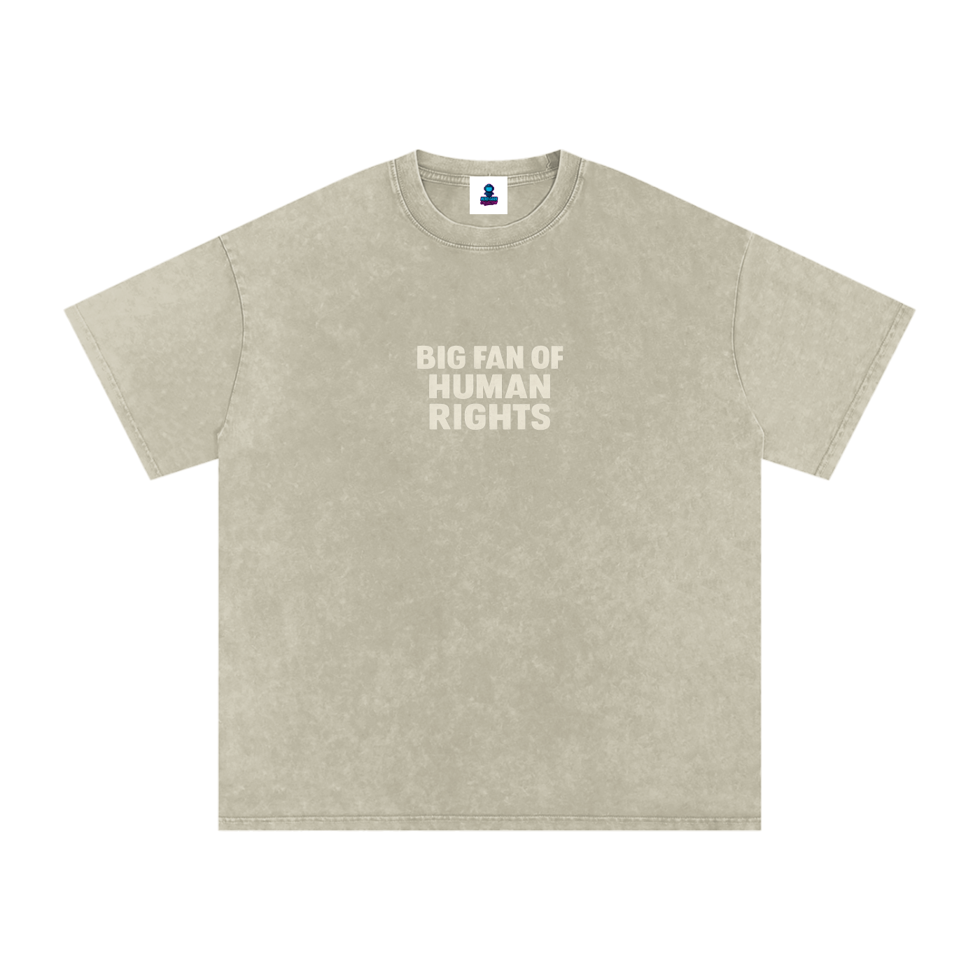 Premium Human Rights Snow Washed Oversized Cotton T-Shirt