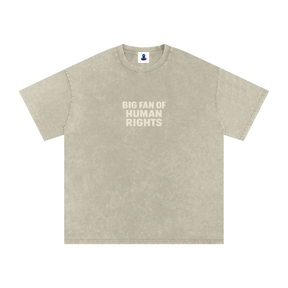 Premium Human Rights Snow Washed Oversized Cotton T-Shirt