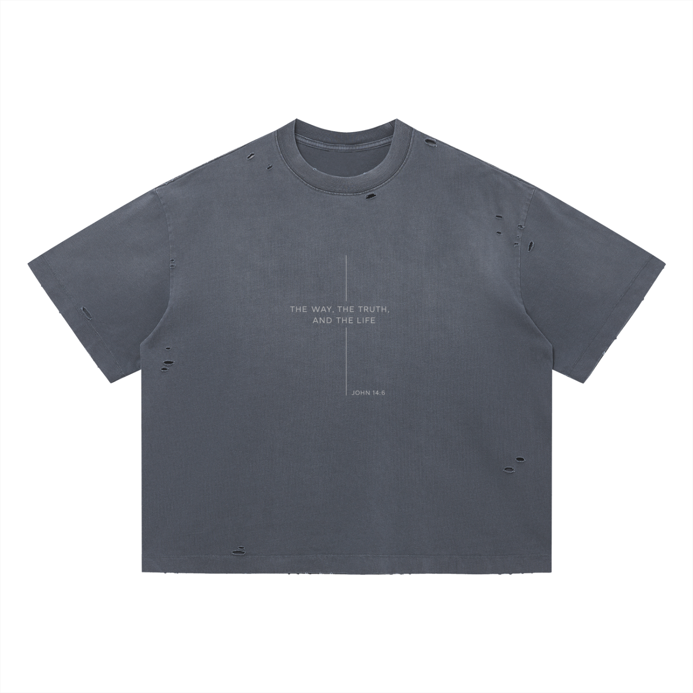 The Way Vintage Washed Distressed Boxy T-Shirt