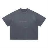 The Way Vintage Washed Distressed Boxy T-Shirt