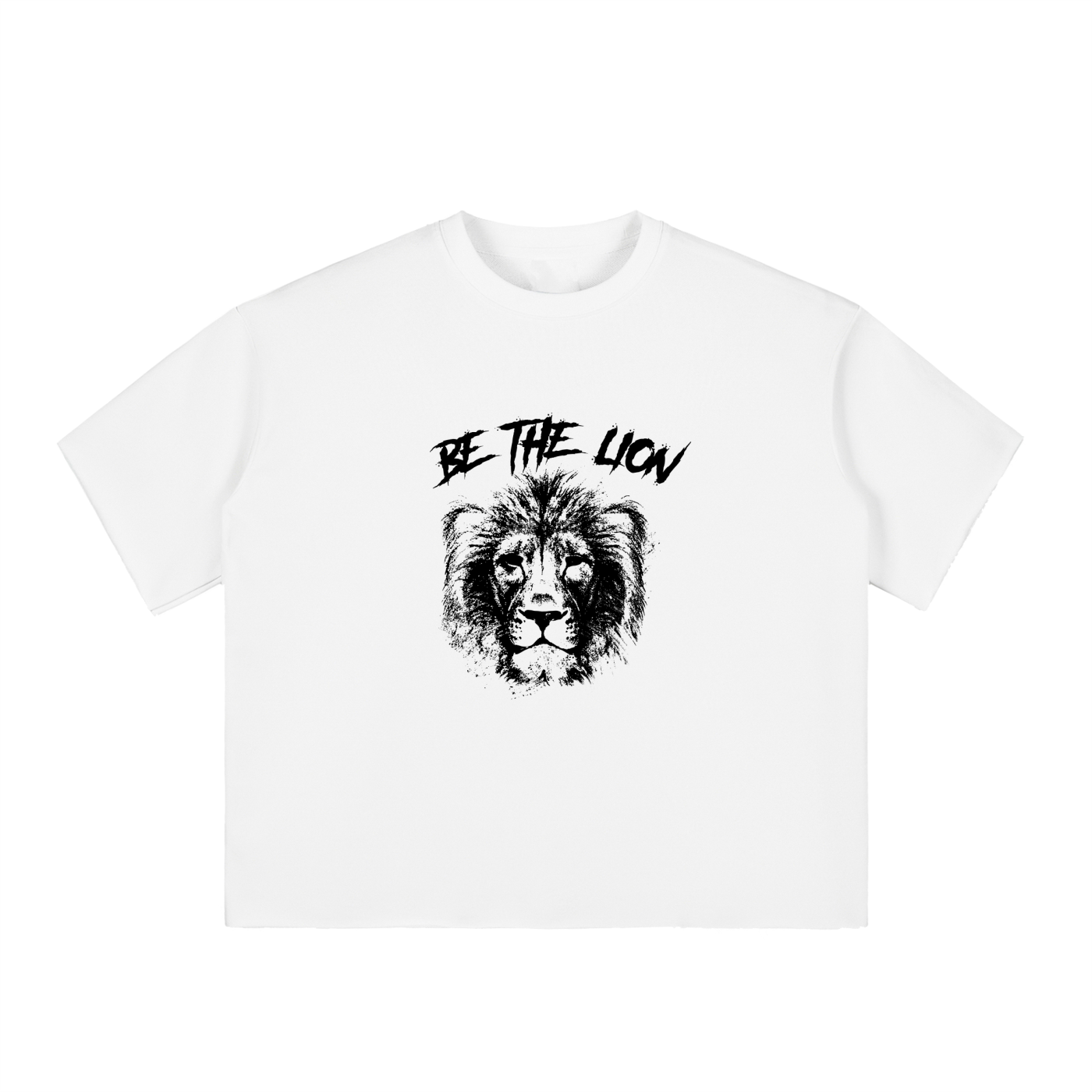 Order “Be The Lion” Boxy Half-Sleeve Raw Edge T-Shirt from Nerd Garb Collection