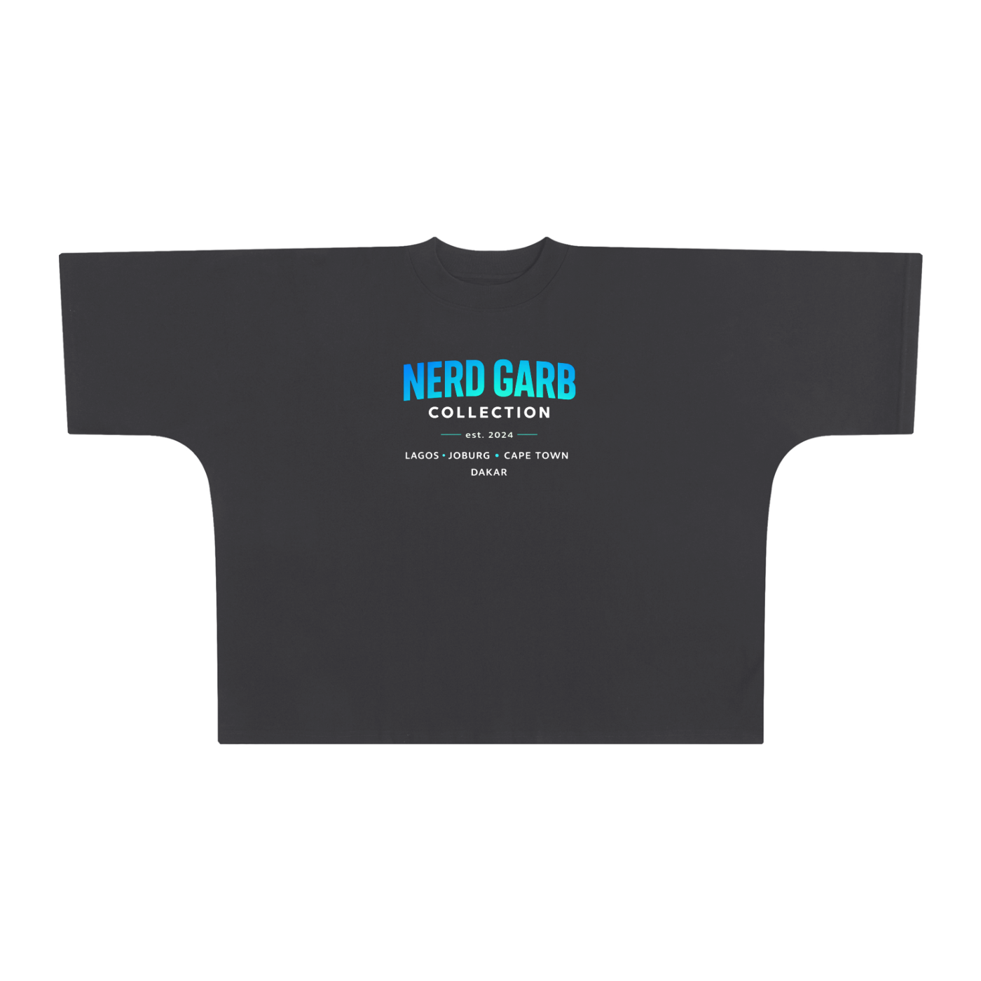 NGC Global Logo Heavyweight Oversized Tee - Minimalist Boxy Nerd Garb Collection Premium T-Shirt