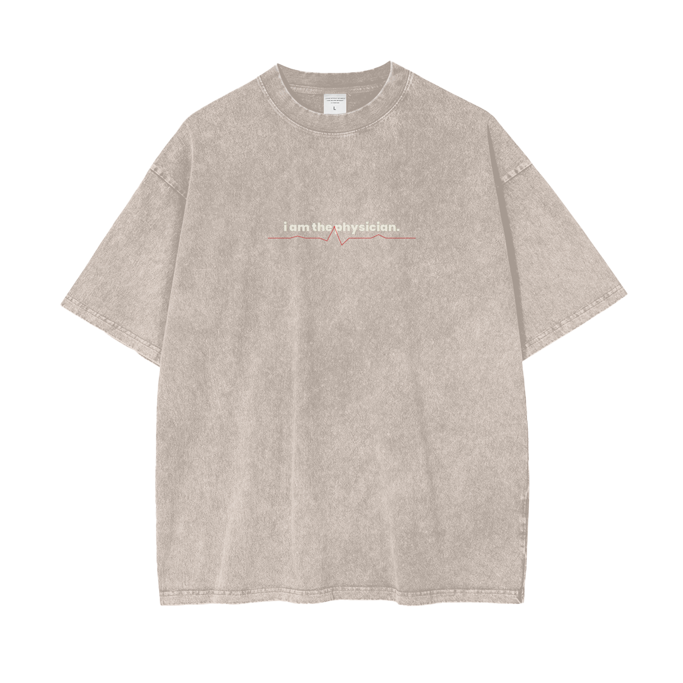 Premium I Am the Physician Oversized Snow Wash T-Shirt
