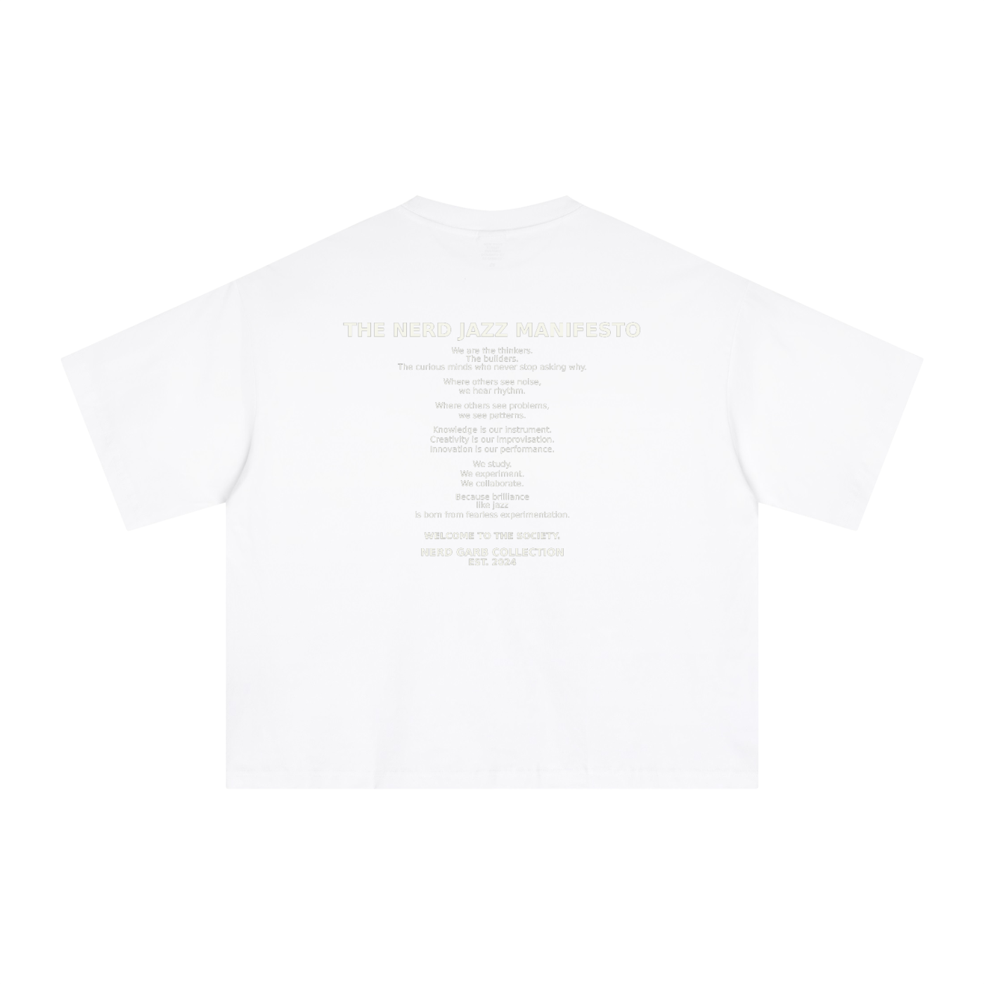 NGC Nerd Jazz Society Tee - Premium Oversized Boxy Nerd Garb Collection Graphic T-Shirt