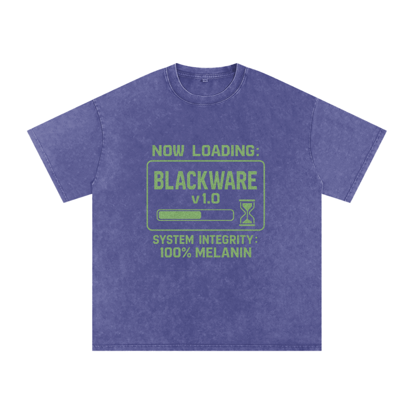 “Now Loading” Snow Washed Oversized Cotton T-Shirt