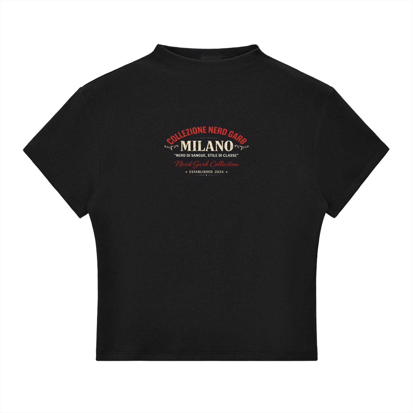 Milano Beauty in the Struggle Essential Slim Fit Mock Neck T-Shirt