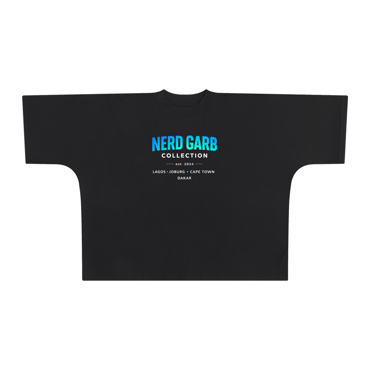 NGC Global Logo Heavyweight Oversized Tee - Minimalist Boxy Nerd Garb Collection Premium T-Shirt